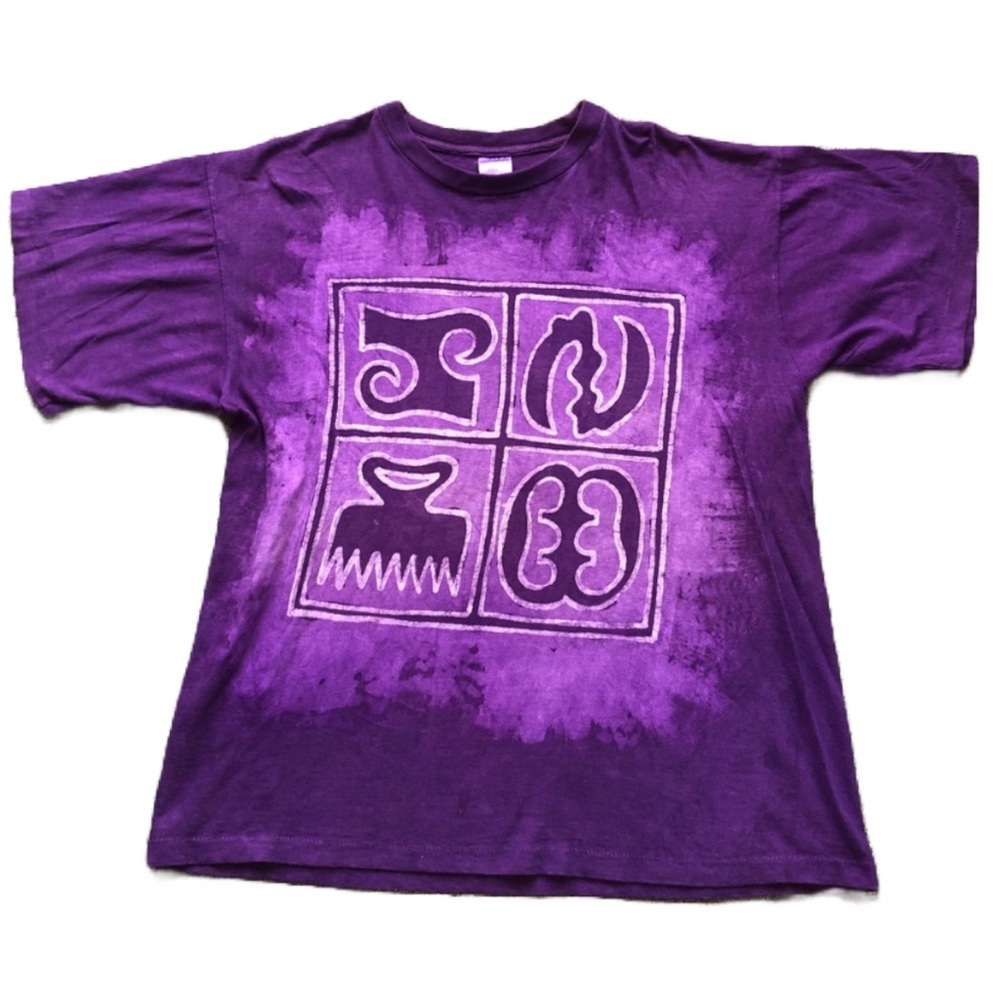 VINTAGE AMERICA’S BEST PRE SHRUNK COTTON PURPLE TIE DYE SINGLE STITCH